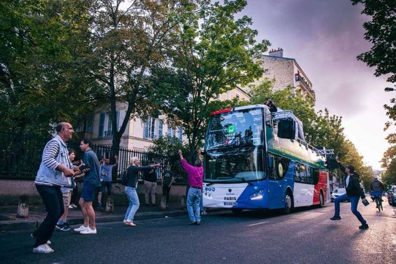 Our CNG-powered doubledecker open top buses took part on the 2020 Music Festival in Paris