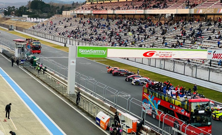 SKYBUS AND ITS BRAND NEW UNVI DDOT BUSES IN THE SUPER GT SERIES AT FUJI