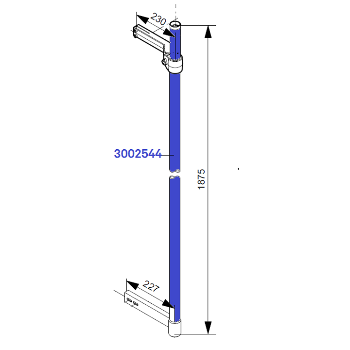 BARRA BASCULANTE DERECHA PUERTA MOD-C