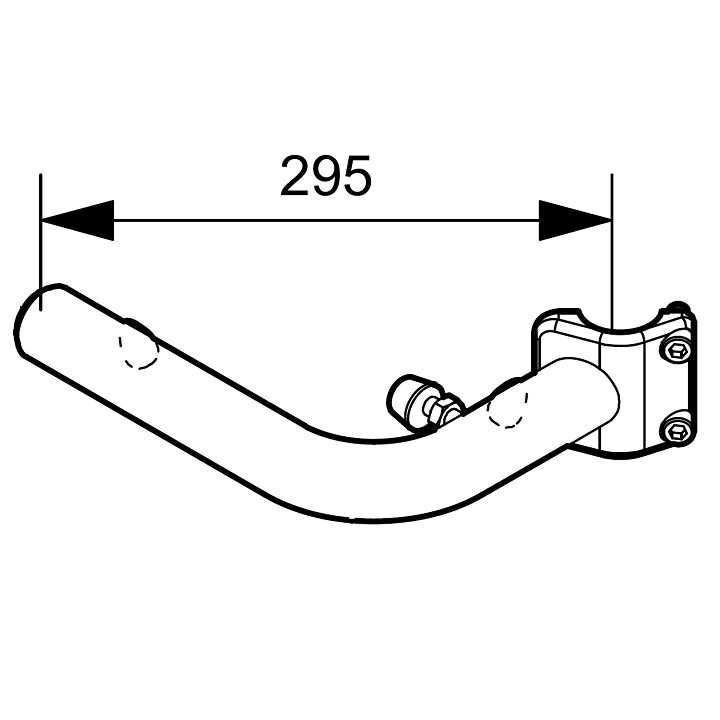 BRAZO PUERTA CURVADO 90º C/TOPE