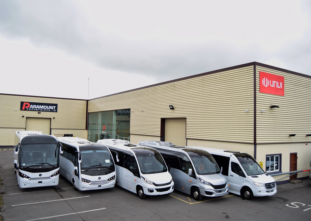 UNVI, the Spanish bus and coach manufacturer, announces PARAMOUNT CONVERSIONS as their sales and after-sales support agent for lreland