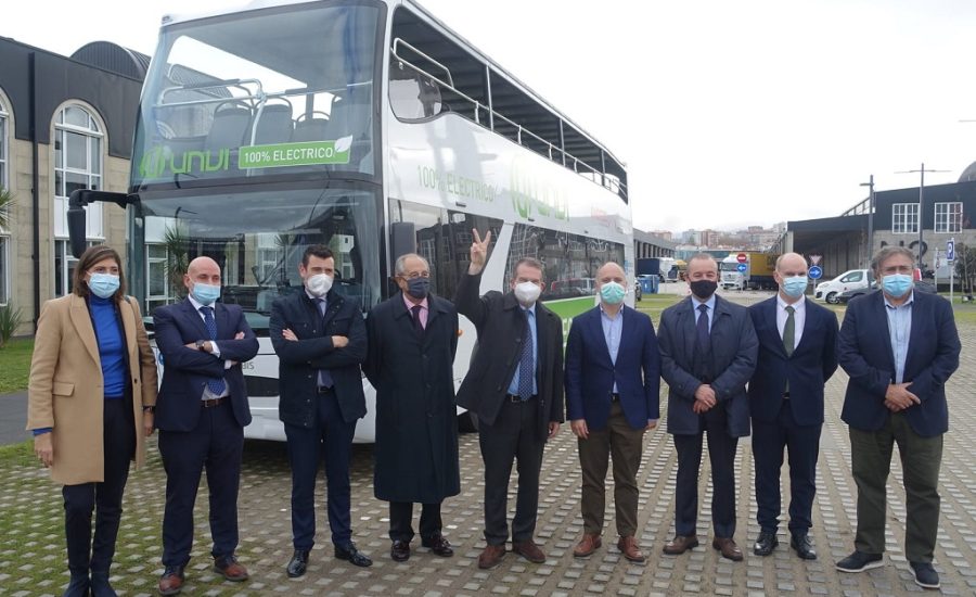 UNVI presents in Vigo the new generation of its double-decker open top 100% electric bus